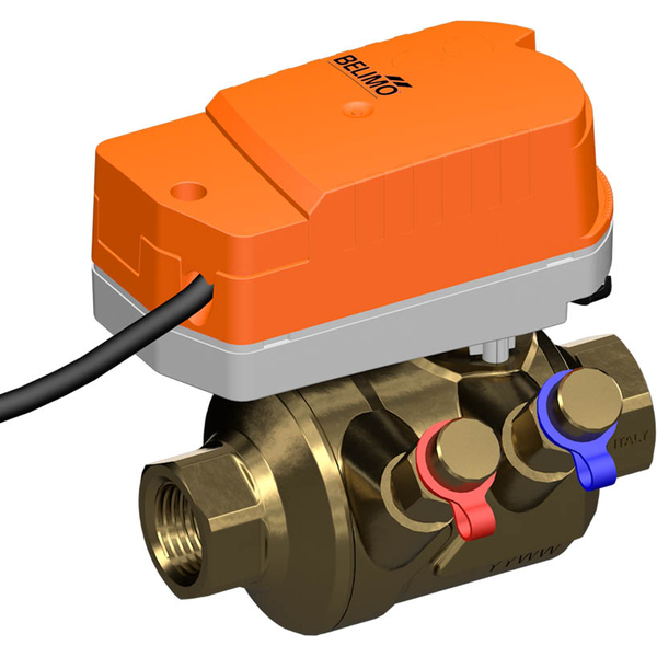 Belimo PI Zone Valve Rp1/2 Kvs0.21 100-240VAC Fail-Safe 75s 2-point 1Nm IP40 Measuring Ports C215QPT-B/CQK230A