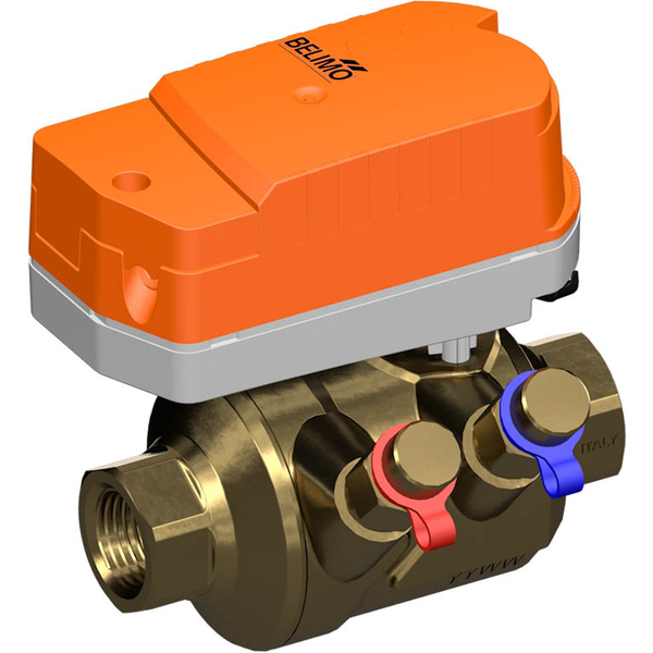 Belimo PI Zonenventil Rp1/2 Kvs0.42 24VAC/DC Fail-Safe 75s MP-Bus 1Nm IP40 Klemme Messanschlüsse C215QPT-D/CQK24A-MPL-T