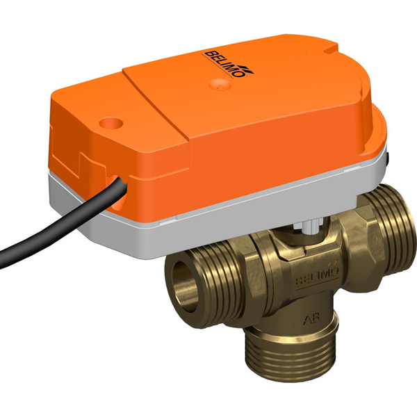 Belimo 3-Way Ball Valve G3/4 Kvs3.6 24VAC/DC 75s BACnet/Modbus 1Nm IP40 C520Q-J/CQ24A-BAC