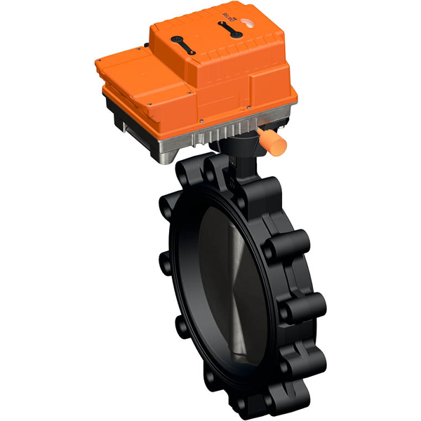 Elektrische Absperrklappe DN200/PN16 24V AC/DC modulierend Lug GGG40 EPDM IP67 ISO 5211 Belimo