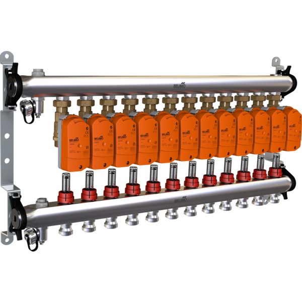 Belimo Verteiler 12 X Zonenventile 24VAC/DC 75s 2/3-Punkt 1Nm IP40 EM-ECQ-12F/CQ24A