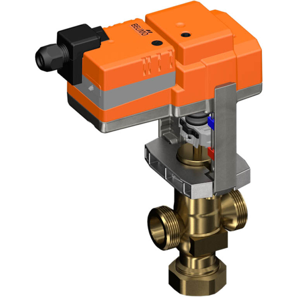 Válvula de Globo Belimo G1-1/8 Carrera de 15mm Kvs1 24VAC/DC 150s BACnet/Modbus/MP-Bus 1500N IP54 H412B/SV24A-MOD