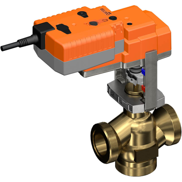 Belimo 3-Wege Geradsitzventil 15mm G2-1/4 Kvs25 24VAC/DC Ausfallsicher 150s MP-Bus 0-10/2-10V 1000N IP54 H540B/NVK24A-MP-TPC