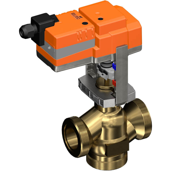 Belimo 3-Wege Geradsitzventil 15mm G2-1/4 Kvs25 24VAC/DC 150s BACnet 0-10/2-10V 500N IP54 H540B/LV24A-MOD