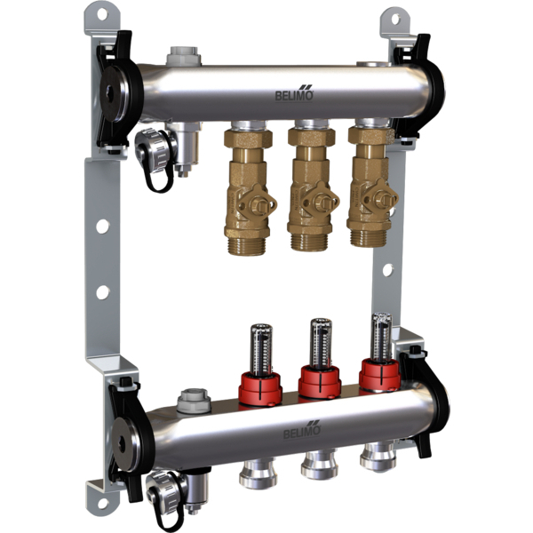 Belimo Energy Manifold Zonas 3 6bar Temperatura del fluido 2-70°C (36-158°F)