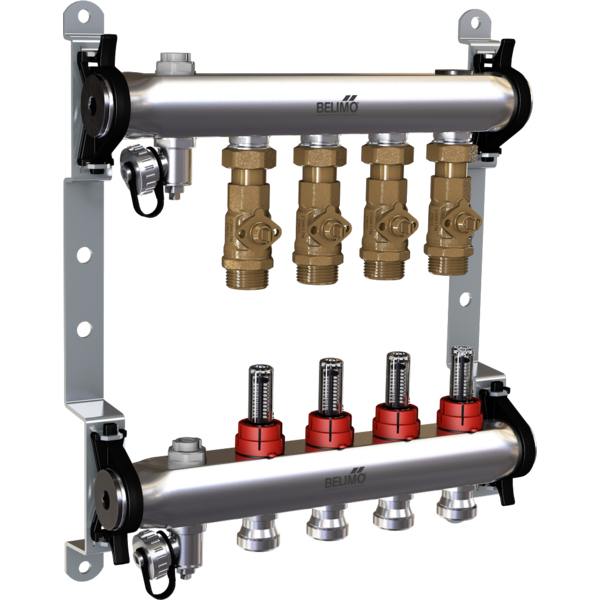 Belimo Energy Manifold 4 Zones 6bar Fluid Temperature 2-70°C (36-158°F) EM-ECQ-04F