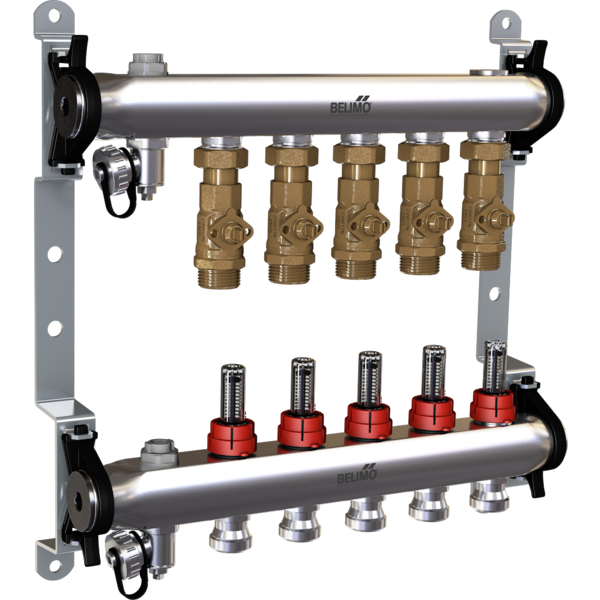 Belimo Energy Manifold 5 Zones 6bar Fluid Temperature 2-70°C (36-158°F) EM-ECQ-05F