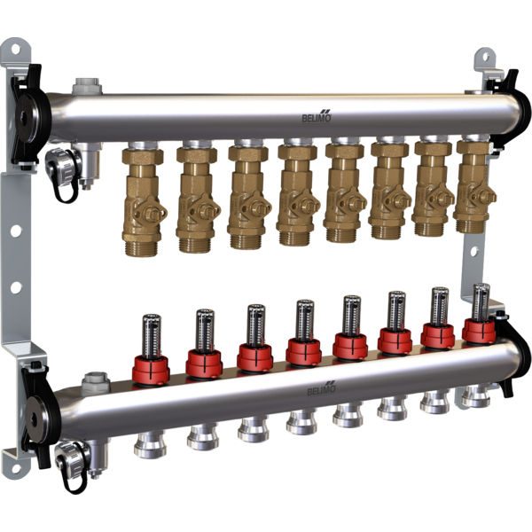 Belimo Energy Manifold Zonas 8 6bar Temperatura del fluido 2-70°C (36-158°F)