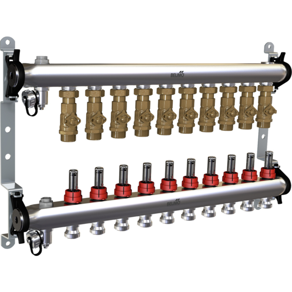 Belimo Energieverteiler Zonen 10 6bar Flüssigkeitstemperatur 2-70°C (36-158°F)