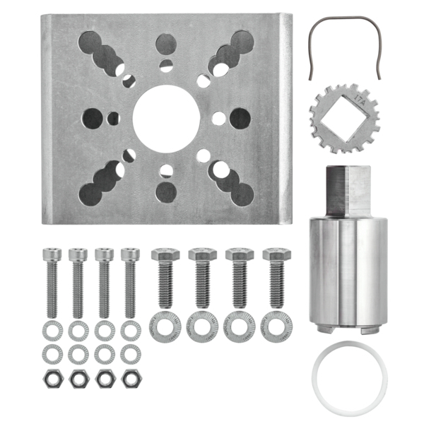 Adapterkit F07/F10 (incl. schroeven F07) Vierkant 45° offset SW 14