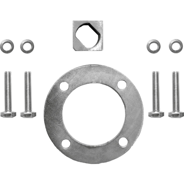 Adapterkit met afstandsring SY4/5/6 vierkant 35X35 mm op platte kop SW 22