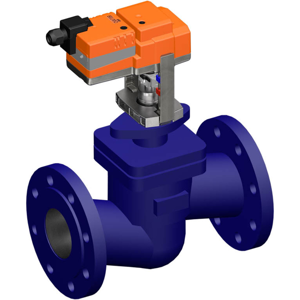 Belimo Geradsitzventil 18mm Flansch DN65 Kvs58 24VAC/DC 150s 2/3-Punkt 1000N IP54 H6065X58-SP2/NV24A-TPC