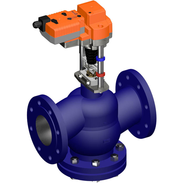 Belimo Globe Valve 30mm Flange DN100 Kvs145 24VAC/DC Fail-Safe 150s MP-Bus 0-10/2-10V 2000N IP54 H6100N/AVK24A-MP-TPC