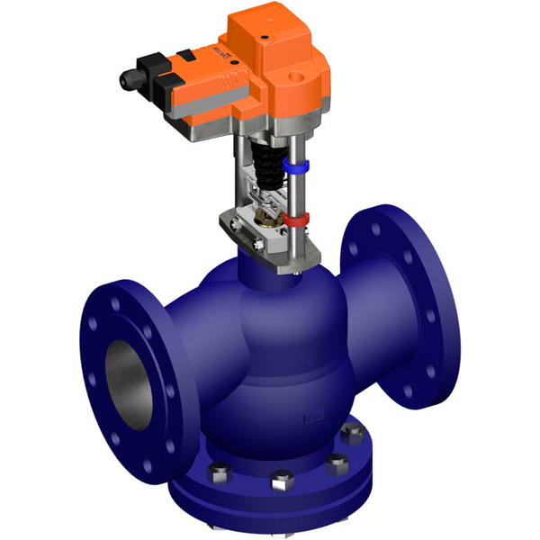 Belimo Globe Valve 30mm Flange DN100 Kvs145 24VAC/DC 150s MP-Bus 0-10/2-10V 2500N IP54 H6100R/EV24A-MP-TPC