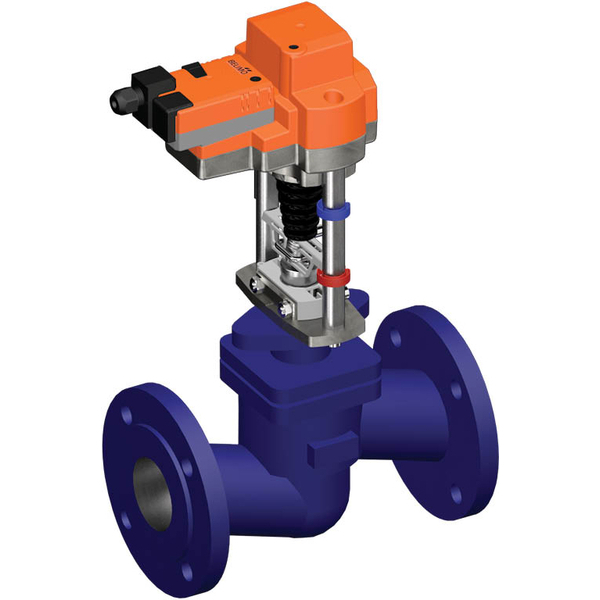 Belimo Geradsitzventil 30mm Flansch DN100 Kvs145 24VAC/DC 150s BACnet 0-10/2-10V 2500N IP54 H6100SP/EV24A-MOD