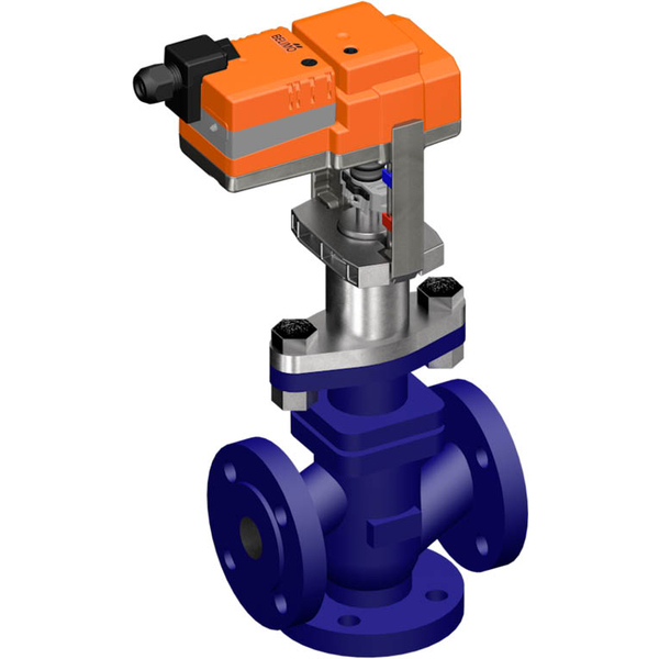 Belimo 3-Way Globe Valve DN15 Flange 20mm Stroke Kvs4 100-240VAC 35s 2/3-point 1000N IP54 H7015X4-S2/NVC230A-TPC