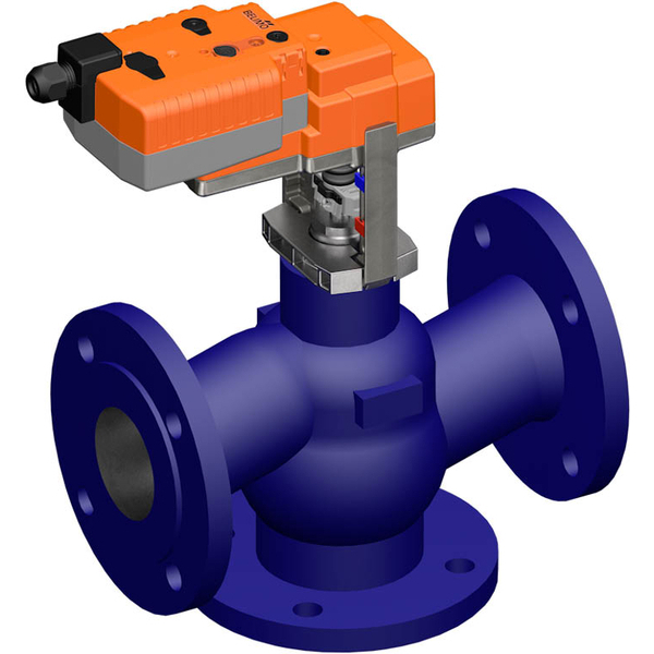 Belimo Vanne à Globe 3 Voies DN80 Bride Course de 18mm Kvs90 24VAC/DC Sûr en Cas de Défaillance 150s BACnet 1000N IP54 H779N/NVK24A-MOD