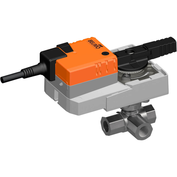 Belimo Válvula Caracterizada de 3 Vías Rp1/2 Kvs1.6 24VAC/DC 90s BACnet/Modbus/MP-Bus 20Nm IP54 R3015-1P6-S1/SR24A-MOD