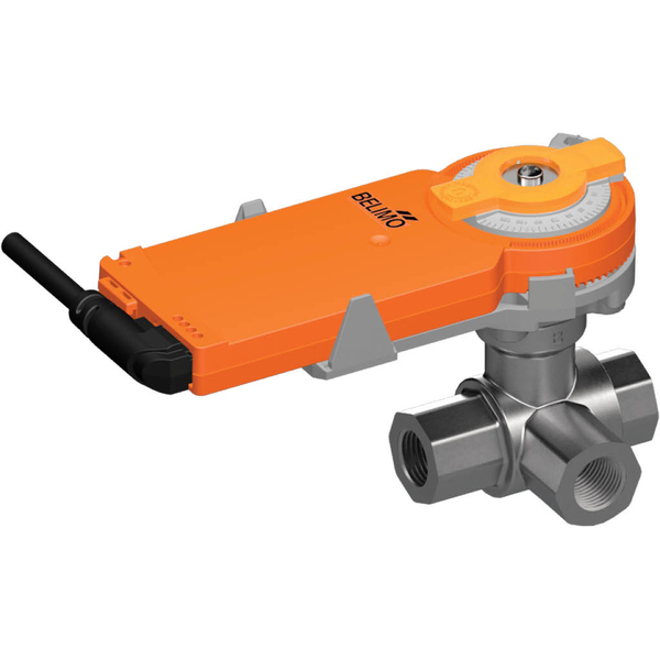 Belimo 3-Way Ball Valve Rp1/2 Kvs5.5 100-240VAC 75s 2/3-point 2Nm IP54 R3015-BL1/KR230