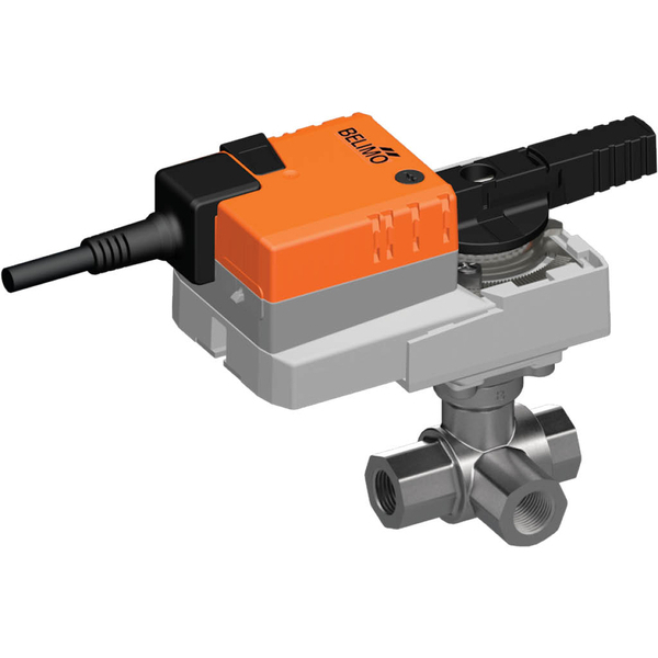 Belimo 3-Way Ball Valve Rp1/2 Kvs5.5 24VAC/DC 90s BACnet/Modbus/MP-Bus 10Nm IP54 R3015-BL1/NR24A-MOD