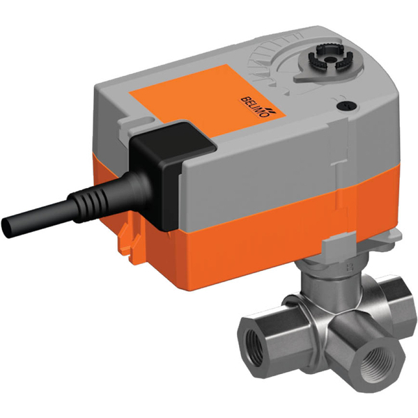 Belimo 3-Wege Kugelhahn Rp1/2 Kvs5.5 24VAC/DC Fail-Safe 75s 2-Punkt 2.500Nm IP42 SPDT R3015-BL1/TRF24-S