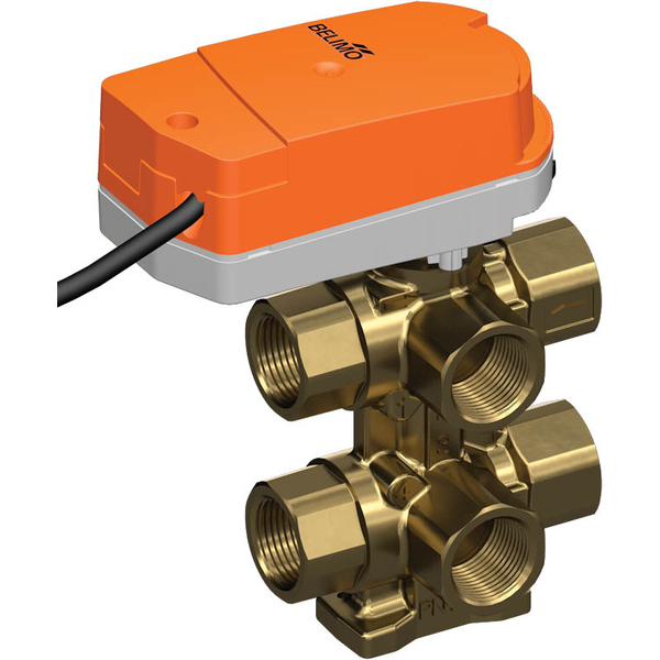 Belimo 6-Wege Charakterisierte Ventil Rp1/2 Kvs0.25 24VAC/DC 75s MP-Bus 1Nm IP40 R3015-P25-P25-B1/CQ24A-MPL