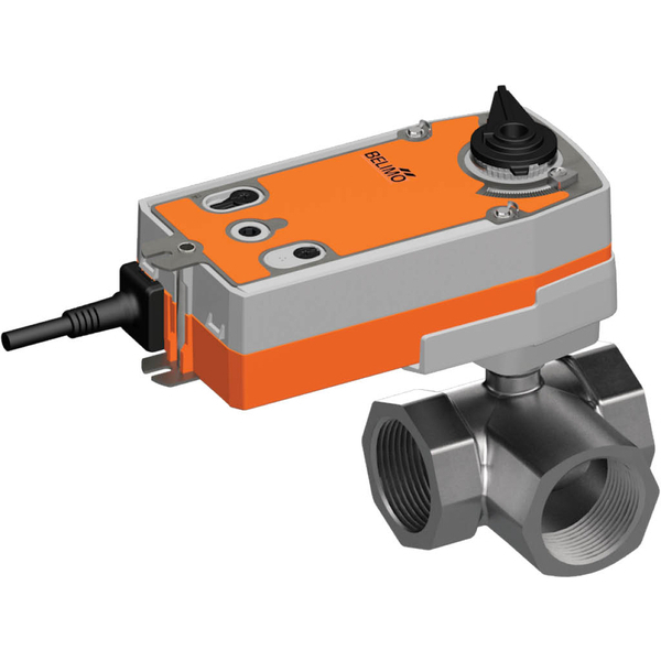 Belimo Vanne à Bille 3 Voies Rp2 Kvs75 24VAC/DC Sûr en Cas de Défaillance NO 90s BACnet/Modbus/MP-Bus 20Nm IP54 R3050-BL4/SRF24A-MOD-O