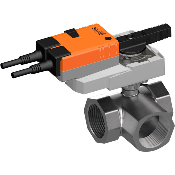 Belimo 3-Way Ball Valve Rp2 Kvs49 24VAC/DC 9s 2-point 16Nm IP54 R3050-S4/SRQ24A