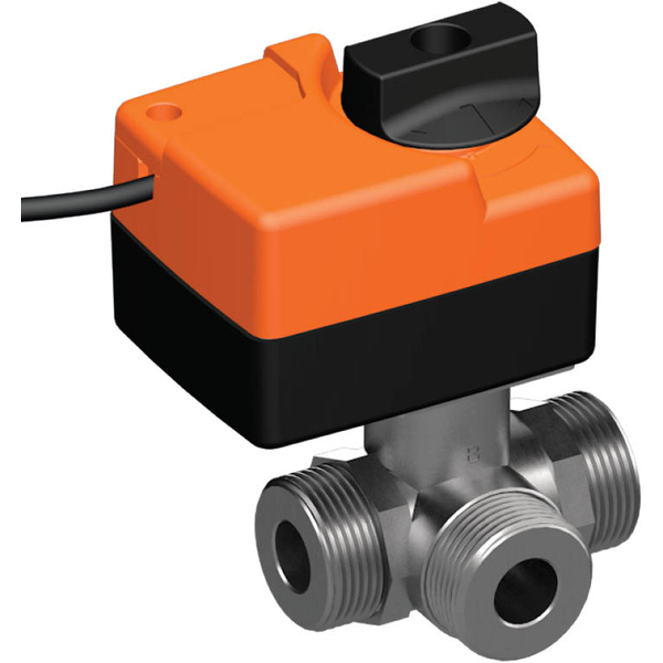 Belimo 3-Way Characterized Valve G1-1/4 Kvs6.3 230VAC 105s 3-point 2Nm IP40 R518/TR230-3