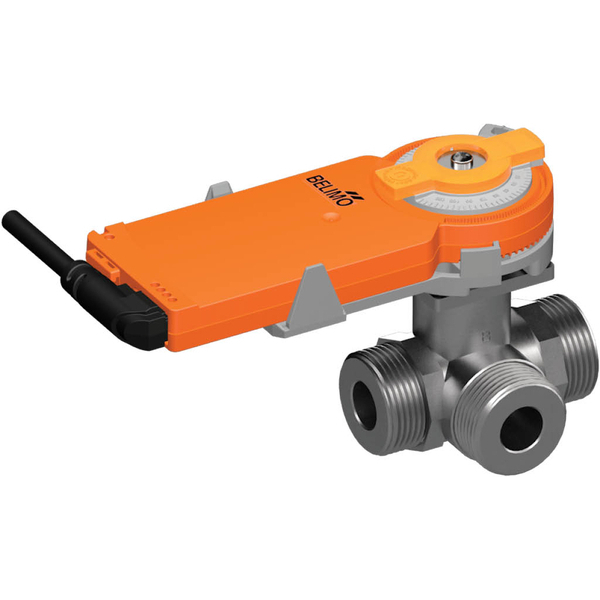 Belimo 3-Way Ball Valve G1-1/4 Kvs21 100-240VAC 75s 2/3-point 2Nm IP54 R520/KR230