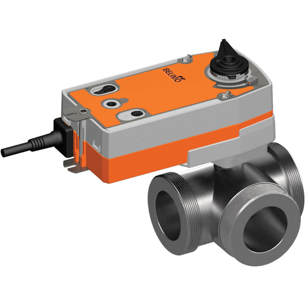 Belimo 3-Way Characterized Valve G2-3/4 Kvs25 24-125VDC/24-240VAC Fail-Safe 75s 2-point 10Nm IP54 R548/NRFA