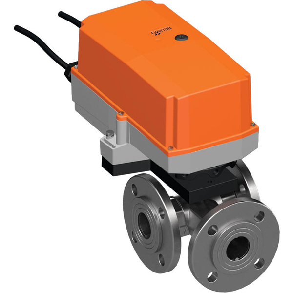 Belimo 3-Way Ball Valve DN40 Flange Kvs31 24VAC/DC 90s 2/3-point 20Nm IP67 R7040R-B3/SR24P