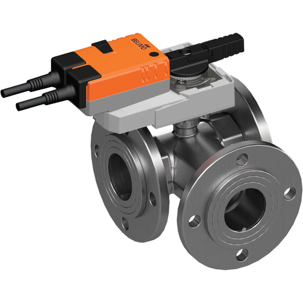 Belimo 3-Way Ball Valve DN50 Flange Kvs49 24VAC/DC 9s 2-point 16Nm IP54 R7050R-B3/SRQ24A