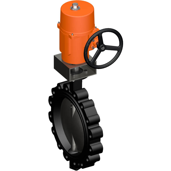 Belimo Butterfly Valve DN450/PN16 Lug 120-240VAC/DC 2&3-Point GGG40 EPDM IP67 ISO 5211 Terminals 58s 1000Nm D6450NL/SY7-230A-3-T
