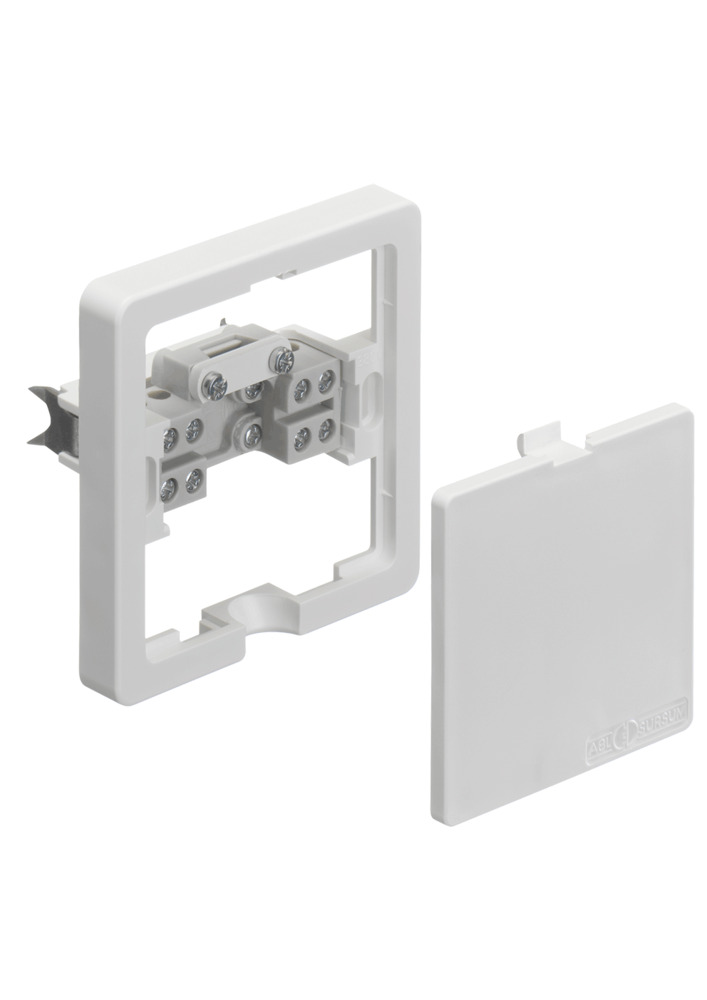 ABL 2506110 Flat Device Connection Box Claw Mounting Inbuilt White - 2506-110