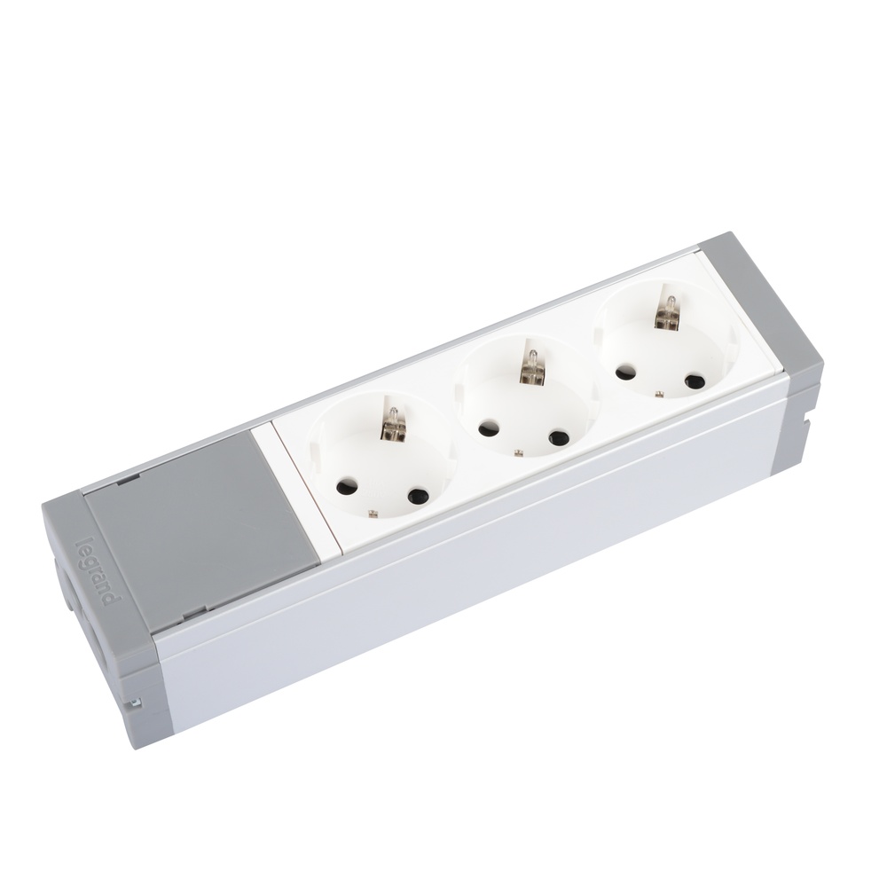 Legrand Table Socket Strip With 3 Mosaic Outlets (European Socket) - 073420
