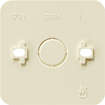 Gira Single Mounting Plate For Surface Mounting Cream White - 008113