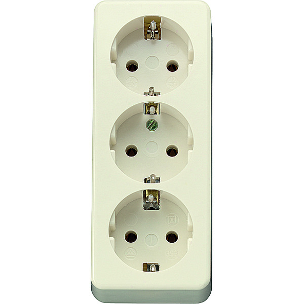 Jung 3-Way Wall Socket (European Socket) - 10S23LA