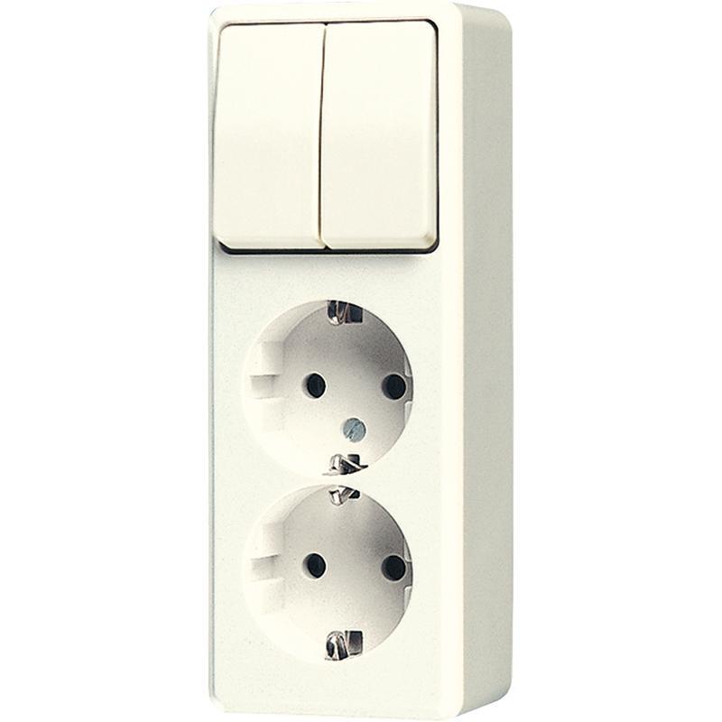 Jung Combination AP600 Series 2-Way Socket With Protection - 625A