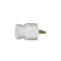 Legrand Right Angle White Plug 2P IP20 Plastic - 050316
