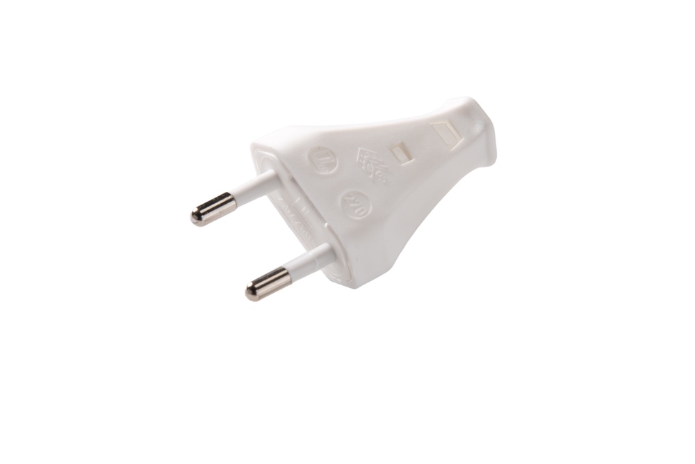 Martin Kaiser Enchufe Euro 2,5 Amp Sin Toma de Tierra EN 50075 Plástico Blanco IP20 - 852/WS