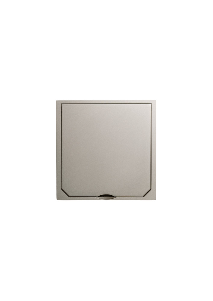 ABL Lux Platinum Floor Socket Cover With Hinged Lid - 1632-PLM