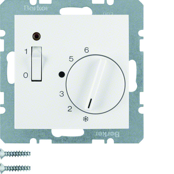 Hager Berker Room Thermostat With Break Contact LED Switch - 20301909