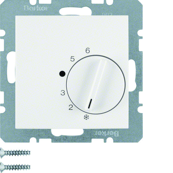 Hager Berker Raumthermostat mit Umschaltkontakt polarweiß glänzend - 20268989