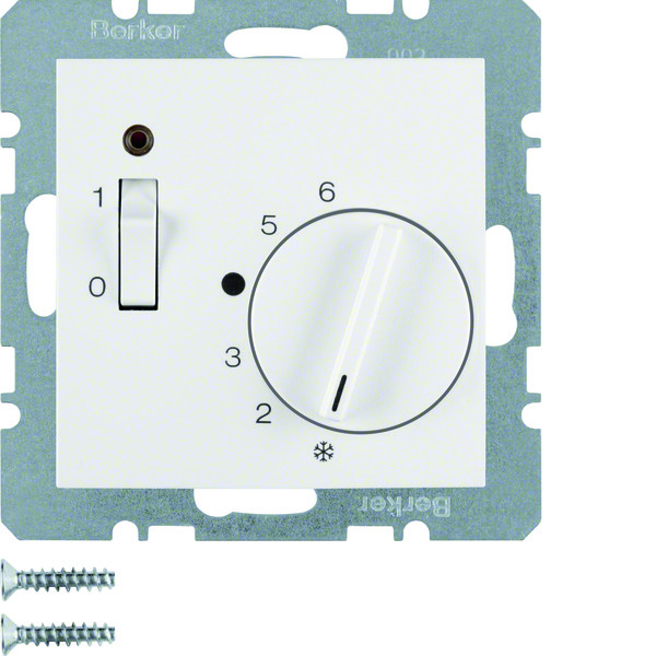 Hager Berker Room Thermostat with Break Contact and LED Indicator - 20308989