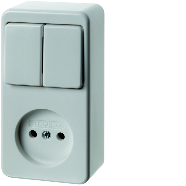 Hager Berker Combination Switch Socket Without Earth Contact Series - 61673549