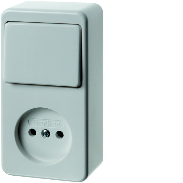 Hager Berker Combination Switch/Socket Without Earthing Contact Surface - 61673649