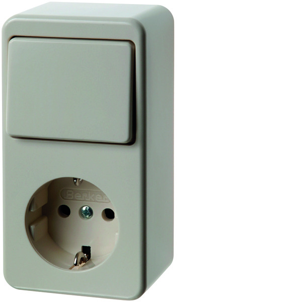 Combination Switch Socket Surface Mounted White - 61479640