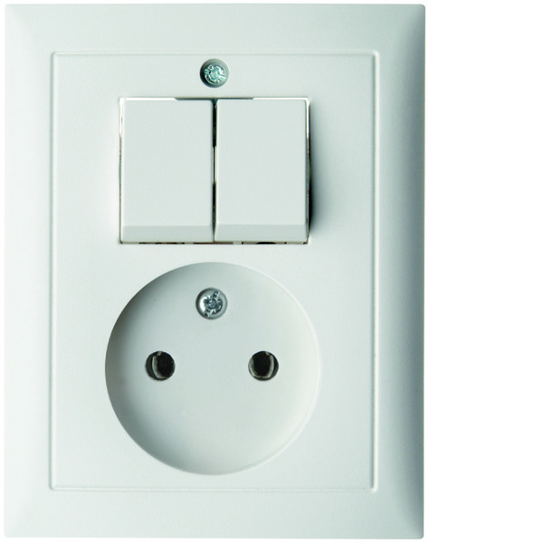 Hager Berker S.1 Series Switch Socket Outlet Without Earth Contact - 6143658989