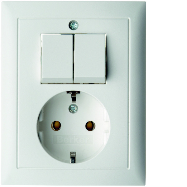 Hager Berker S1 Series Switch Socket Outlet With Cover Plate - 6143551949